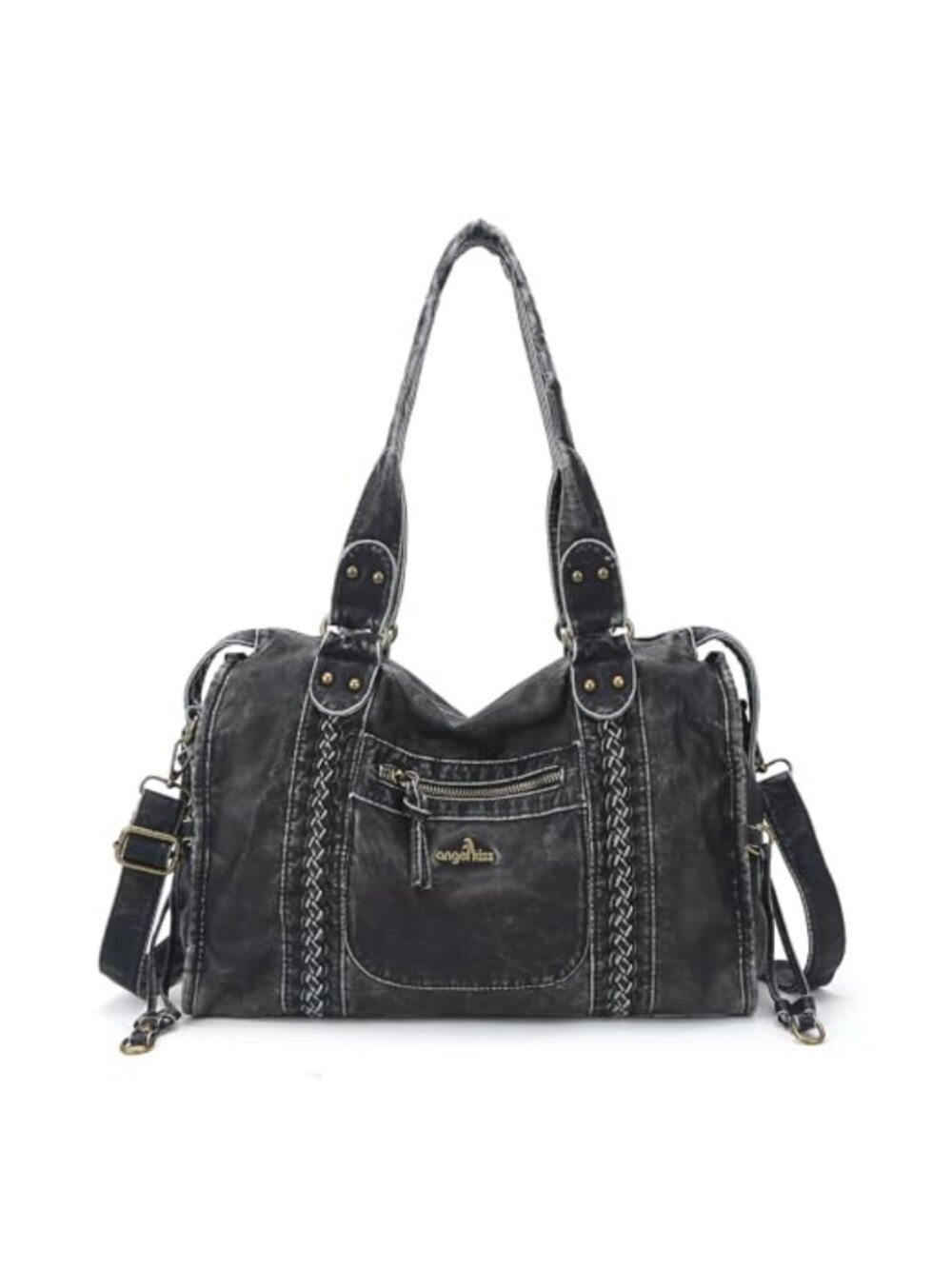 Vegan Leather Hobo Satchel Handbag Large Tote Shoulder Bag